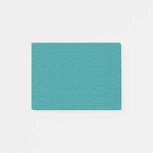 Post-it® Tanager Turquoise et motif répétitif bleu sarcelle