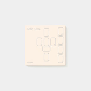 Post-it® Tarot croisé celtique (petit or simple)