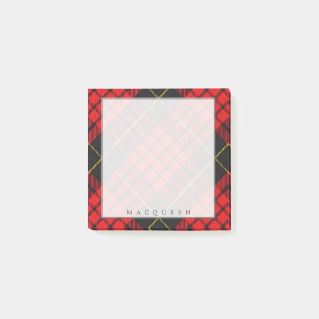 Post-it® Tartan écossais majestueux de MacQueen de clan (Devant)
