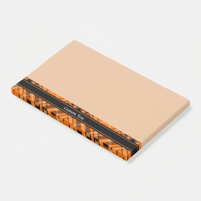Post-it® Tartan orange d'Halloween (Incliné)