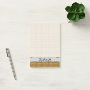 Post-it® Tatami Japonais, Mat Bambou, Votre Nom