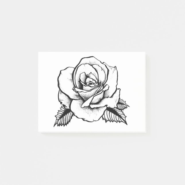 Post-it® tatouage rose (Devant)