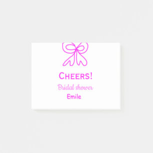 Post-it® Tchao noeud rose violet enterrement de vie de jeun