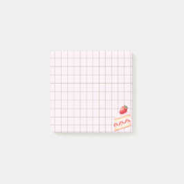 Post-it® Tea Time Strawberry Cake – Personalized Grid Stick