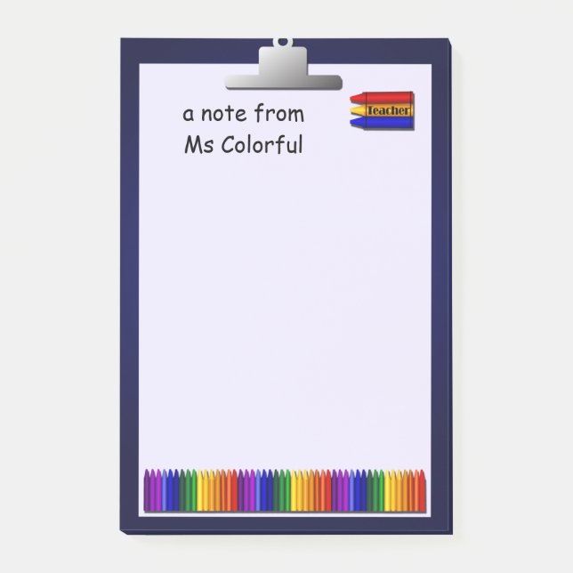 Post-it® Teacher Crayons Personnalisé Lg Poster It (Devant)