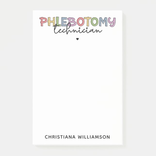 Post-it® Technicien en pharmacie sur mesure PBT Phlebotomie (Devant)