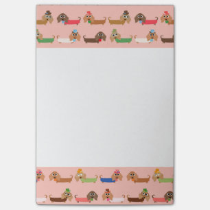 Post-it® Teckels sur le rose