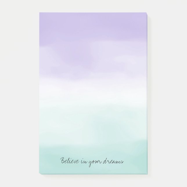 Post-it® Teinture à l'aquarelle violet à la menthe (Devant)