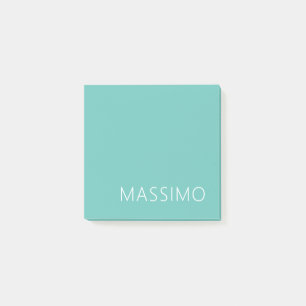 Post-it® Tendance moderne minimaliste chic nom sarcelle cla