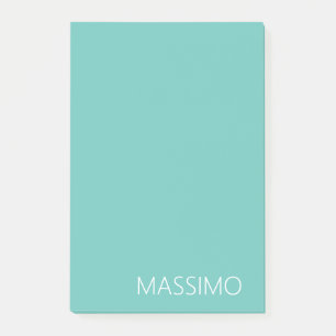 Post-it® Tendance Moderne Minimaliste Chic Nom Teal Clair