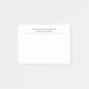 Post-it® Tendance Moderne Simple Noir & Blanc Professionnel