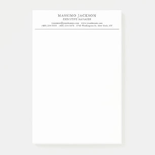 Post-it® Tendance Moderne Simple Noir & Blanc Professionnel