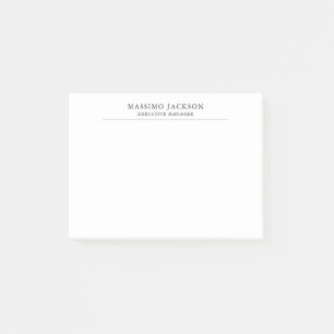 Post-it® Tendance Moderne Simple Noir & Blanc Professionnel
