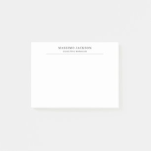 Post-it® Tendance Moderne Simple Noir & Blanc Professionnel