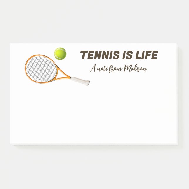 Post-it® Tennis de nom et de texte personnalisés (Devant)