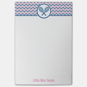Post-it® Tennis personnalisé et conception bleue et rose d