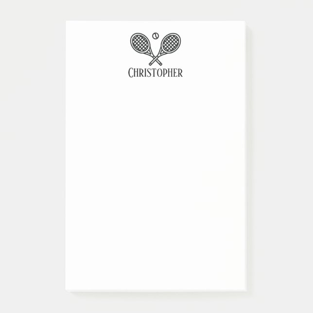 Post-it® Tennis simple personnalisé moderne (Devant)