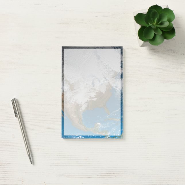 Post-it® Terre Pleine Avec Des Nuages Simulés Sur L'Amériqu (Bureau)