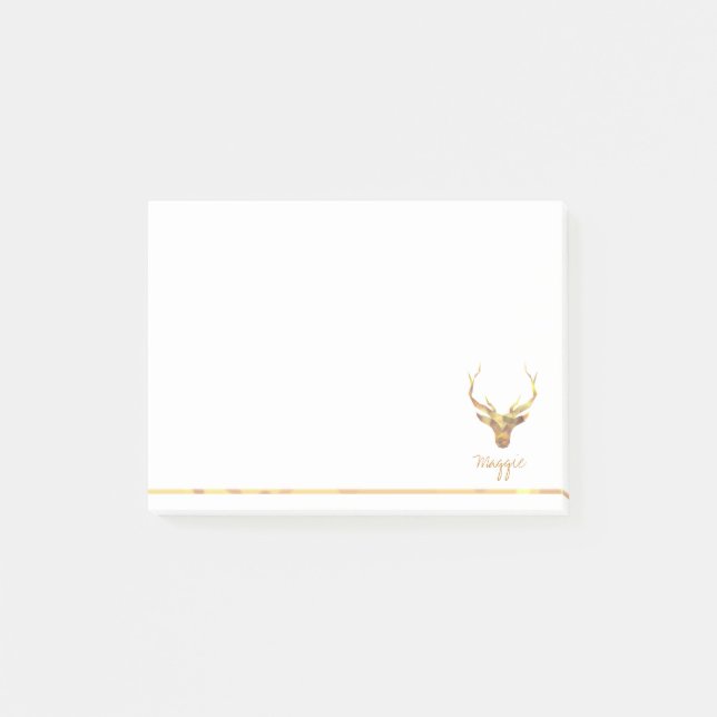 Post-it® Tête de cerfs communs d'or (Devant)