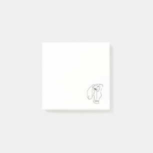 Post-it® Tête de teckel, notes de dessin d'art