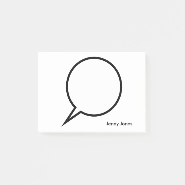 Post-it® Texte de coutume de ballon de mot (Devant)