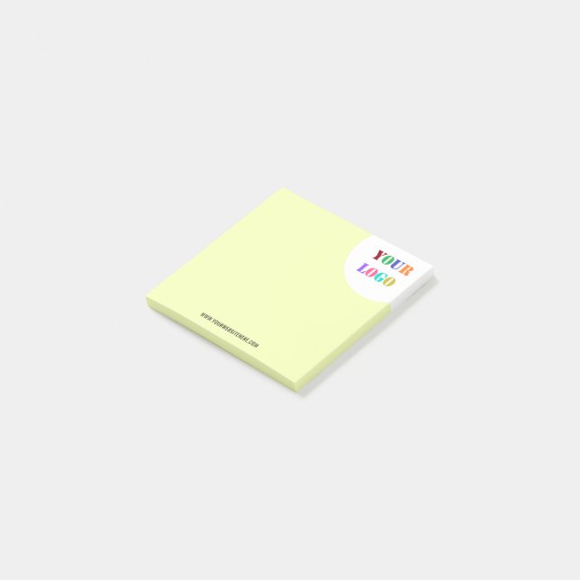 Post-it® Texte du logo de l'entreprise personnalisé Notes d (Incliné)