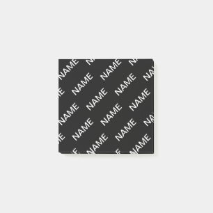 Post-it® Texte personnalisable Bold Modern Black & White