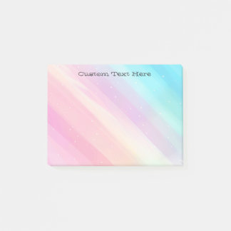 Post-it® Texte personnalisé | Grandes lignes pastel