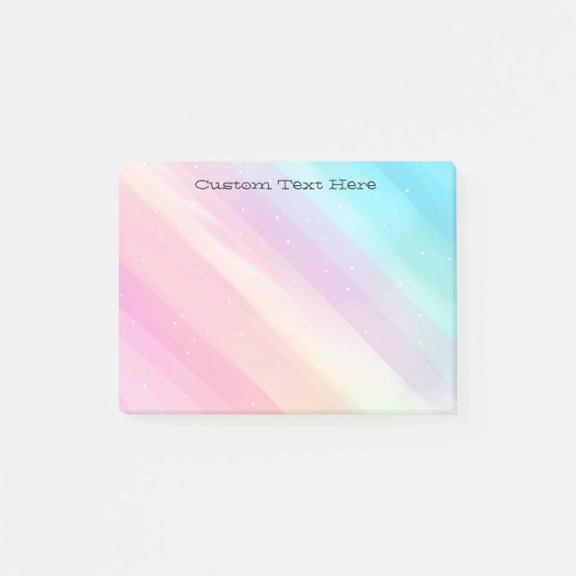 Post-it® Texte personnalisé | Grandes lignes pastel (Devant)