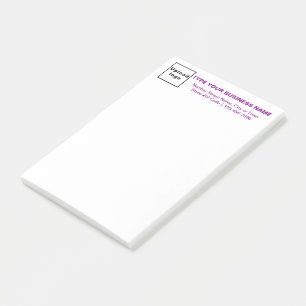 Post-it® Textes de marque Purple sur le titre de long