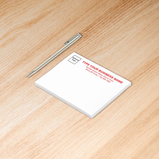 Post-it® Textes de marques rouges sur rectangle (Build brand name awareness. Red texts of your business brand on heading of rectangle post it note.)