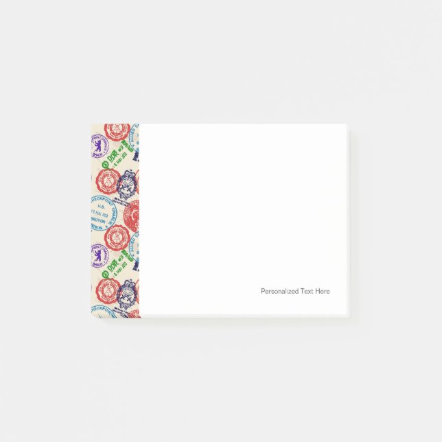 Post-it® Texture avec de vrais timbres. (Devant)