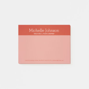Post-it® Texture de granit rouge brillant et chaud personna