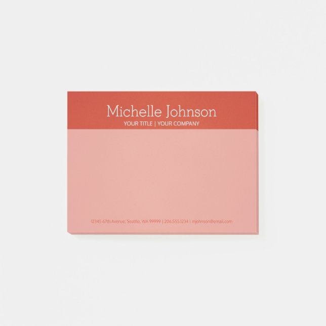 Post-it® Texture de granit rouge brillant et chaud personna (Devant)