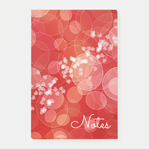 Post-it® Texture rouge abstraite de coeurs de Bokeh