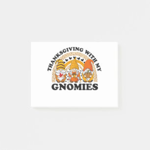 Post-it® Thanksgiving Avec Mes Gnomes Drôle Citrouille Auto