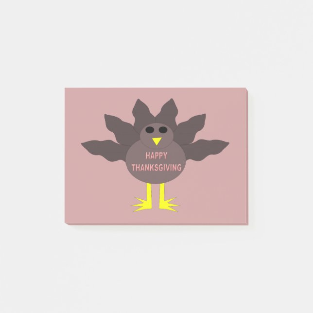 Post-it® Thanksgiving PLucked Turkey Post it note Pad (Devant)