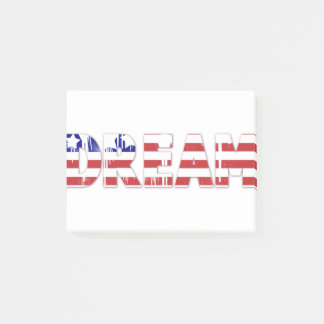 Post-it® The word "Dream" with American flag