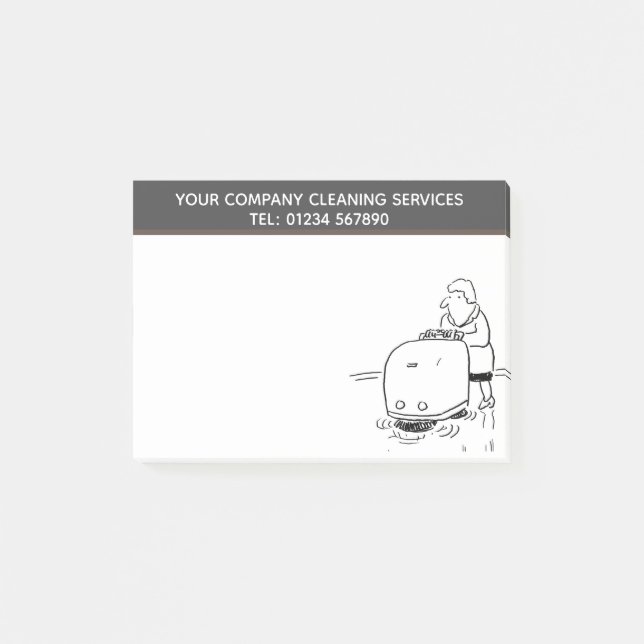 Post-it® Thème de dessin des services de nettoyage pour per (Devant)