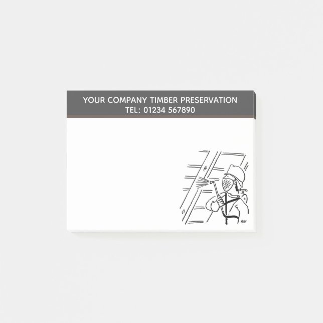 Post-it® Thème de dessin sur la préservation du bois pour p (Devant)