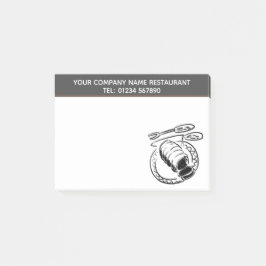 Post-it® Thème d'illustration du restaurant Roast Beef