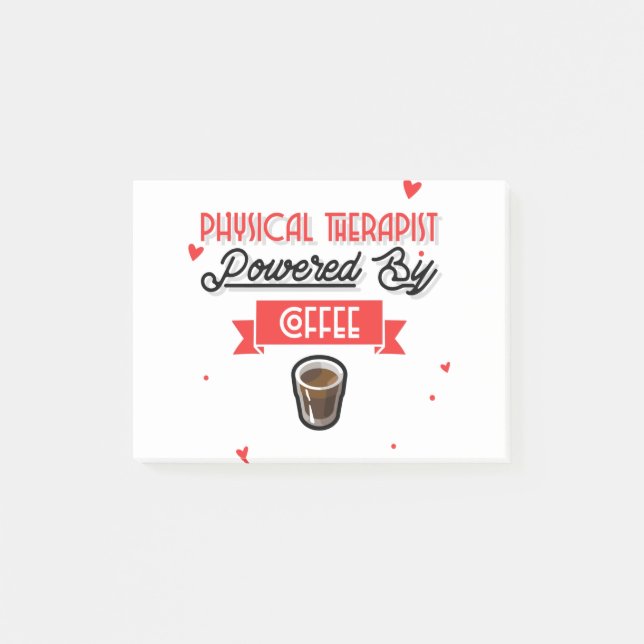 Post-it® Thérapeute Physique Actionné Avec Café (Devant)