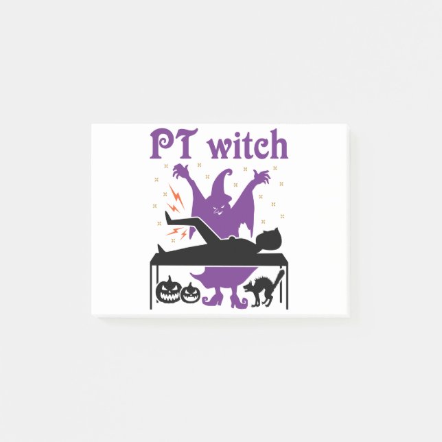 Post-it® Thérapie physique Halloween PT Witch (Devant)