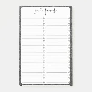 Post-it® Tissu noir gris rayé gris gris rayé