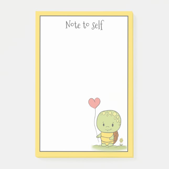 Post-it® Tortue Avec Ballotte Personnalisée (Devant)