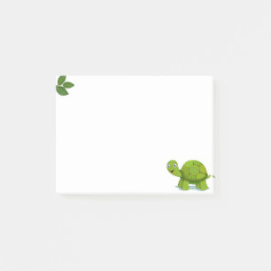 Post-it® Tortue mignonne et feuilles de laurier