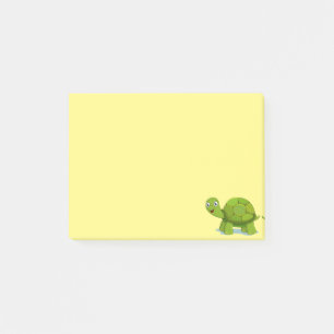 Post-it® Tortue mignonne sur fond jaune