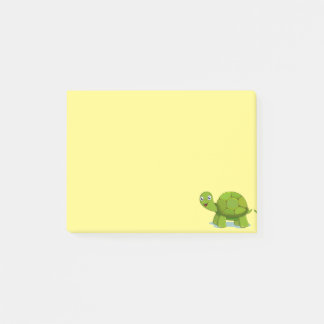 Post-it® Tortue mignonne sur fond jaune