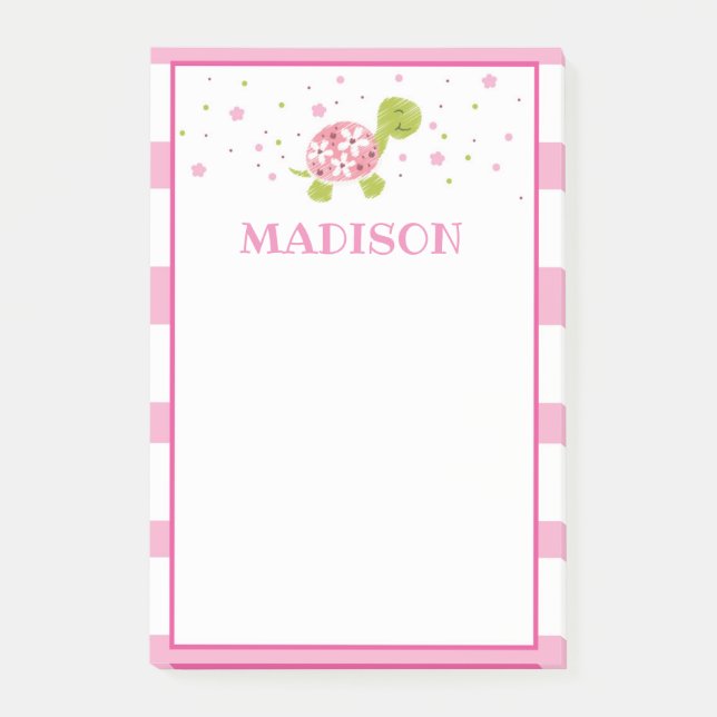 Post-it® Tortue rose Poster (Devant)