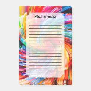 Post-it® Tourbillon Moderne Abstrait Arc-en-Ciel Vibrant